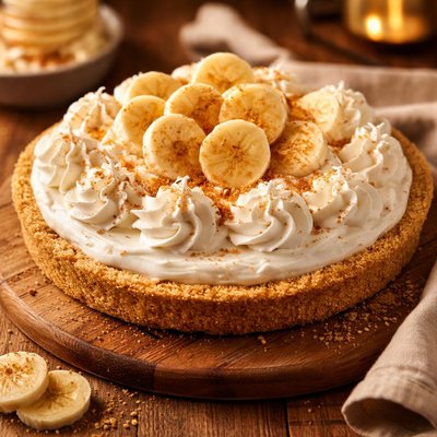 Image of Healthy Low Fat Banana Cream Pie