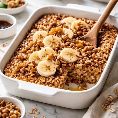 Image of Healthy Maple Walnut Baked Oatmeal