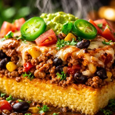 Image of Healthy Mexican Polenta Pie