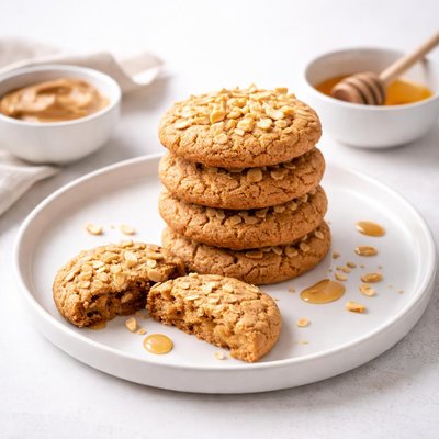 Image of Healthy Peanut Butter Honey Cookies
