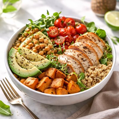 Image of Cuenco de Proteínas Saludable Sin Gluten