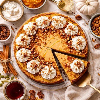 Image of Healthy Protein Pumpkin Cheesecake