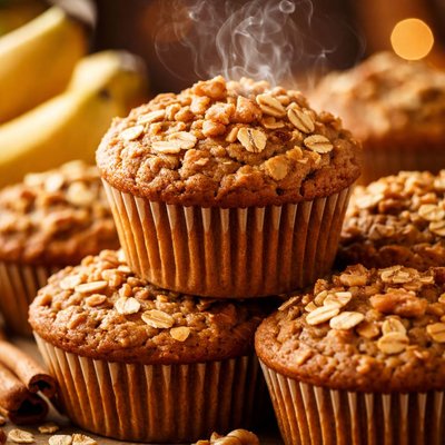 Image of Healthy Pumpkin Banana Muffins