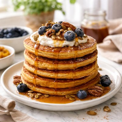 Image of Healthy Pumpkin Hot Cakes