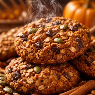 Image of Healthy Pumpkin Oatmeal Cookies