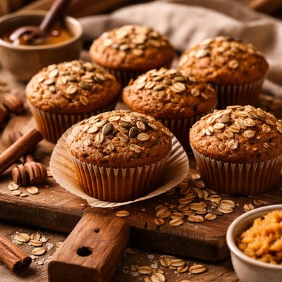 Image of Healthy Pumpkin Pie Bran Muffins