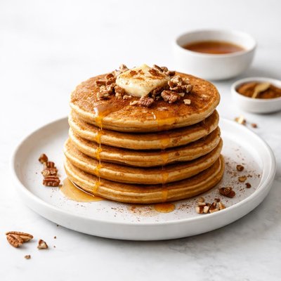 Image of Healthy Pumpkin Spice Pancakes