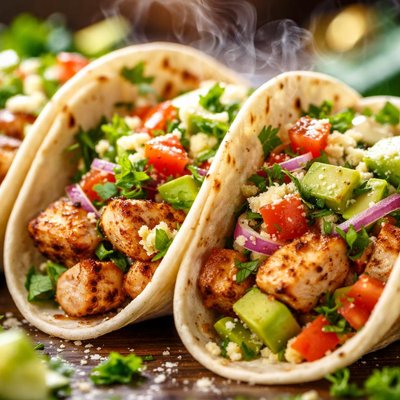 Image of Healthy Soft Chicken Tacos