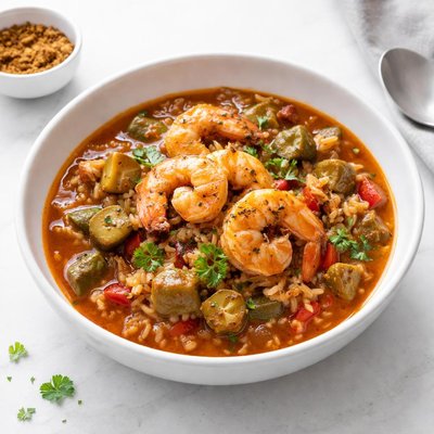 Image of Heart Healthy Shrimp Gumbo with Cajun Spice Mix