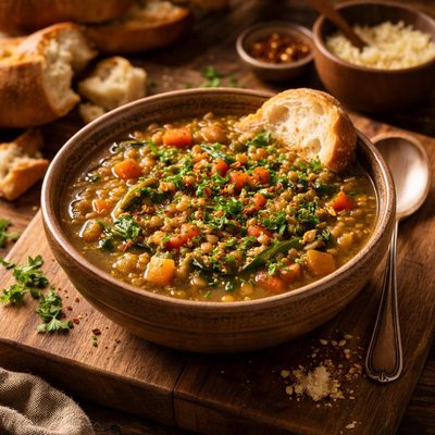 Image of Heartwarming Homemade Lentil Soup