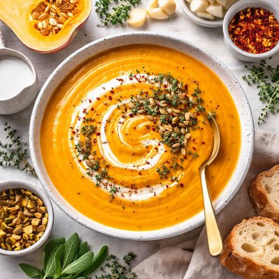 Image of Hearty and Quick Butternut Squash Soup