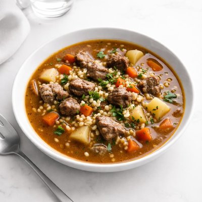 Image of Hearty Beef and Barley Soup
