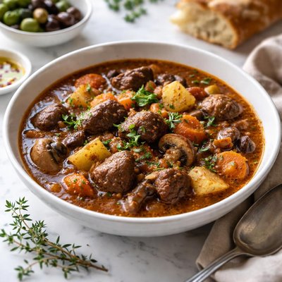 Image of Whole30 Hearty Beef Stew with Mushrooms