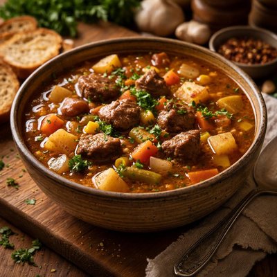 Image of Hearty Beef Vegetable Soup