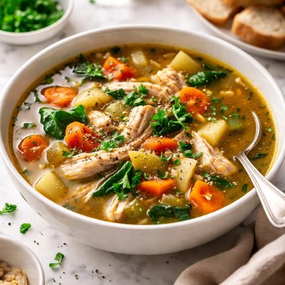 Image of Whole30 Hearty Chicken and Vegetable Soup