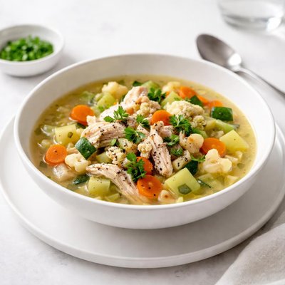 Image of Whole30 Hearty Chicken and Veggie Soup