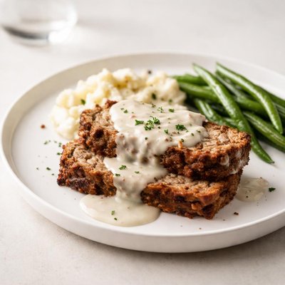 Image of Hearty Country Meatloaf with Sour Cream Gravy