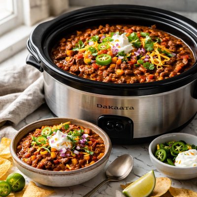 Image of Hearty Dakota Chili Crock Pot