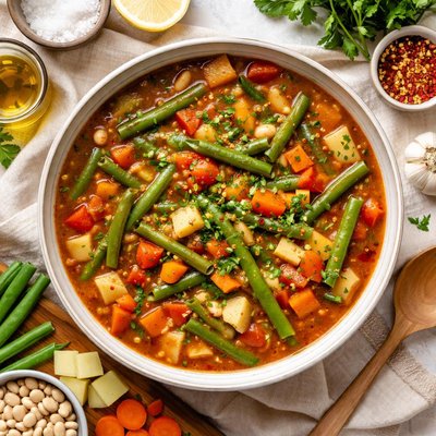 Image of Vegetarian Hearty Green Bean Stew