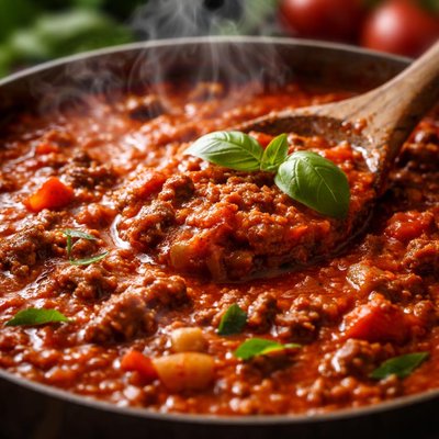 Image of Hearty Homemade Italian Spaghetti Sauce