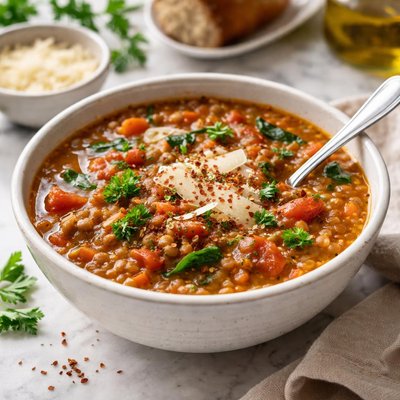 Image of Hearty Lentil and Tomato Soup