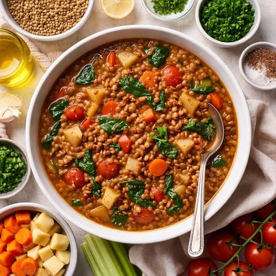 Image of Hearty Lentil Stew with Vegetables