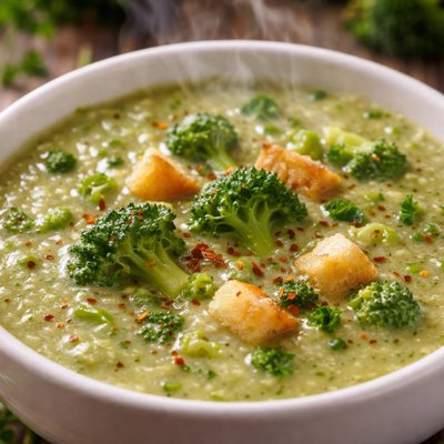 Image of Hearty Low Fat Broccoli Soup