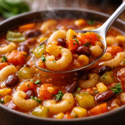 Image of Vegan Hearty Macaroni Soup