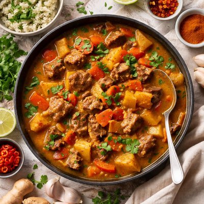 Image of Curry de carne abundante y saludable para el corazón