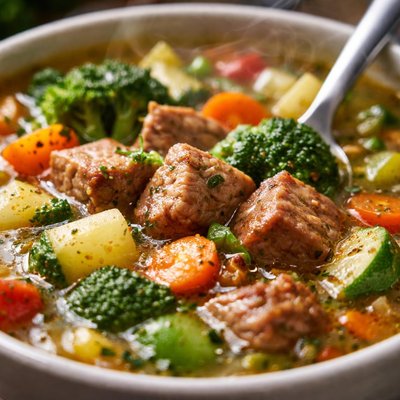 Image of Hearty Pork and Vegetable Soup