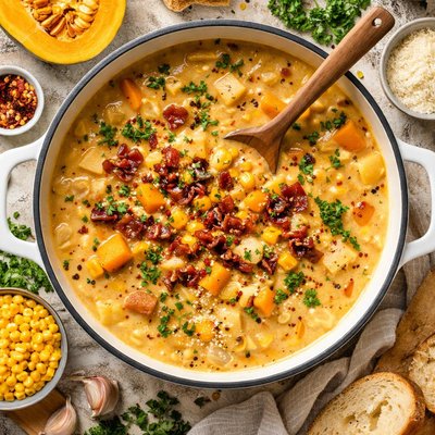 Image of Hearty Pumpkin Chowder or Butternut Squash
