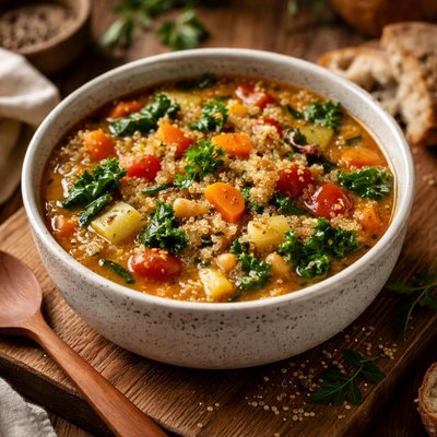 Image of Low Sodium Hearty Quinoa Vegetable Soup
