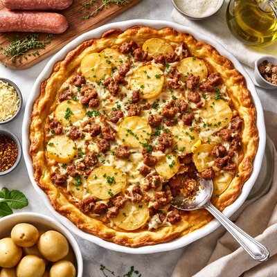 Image of Hearty Sausage Potato Pie