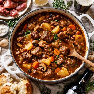 Image of Hearty Stew with Moose and Guinness