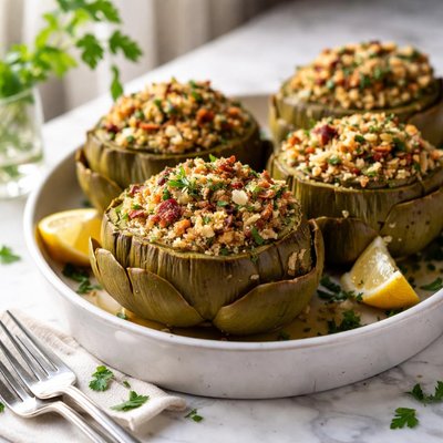 Image of Hearty Stuffed Artichokes