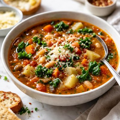 Image of Hearty Vegetable and Bean Soup