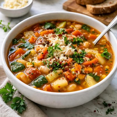 Image of Hearty Vegetable Soup Low Fat