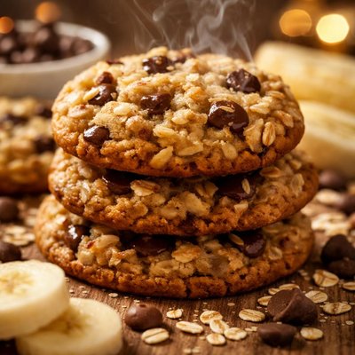 Image of Heavenly Banana Oatmeal Chocolate Chip Cookies