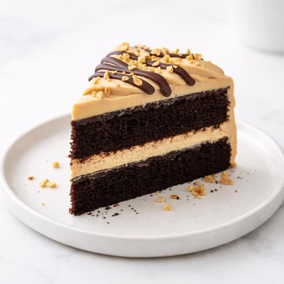 Image of Heavenly Dark Chocolate Cake with Peanut Butter Frosting