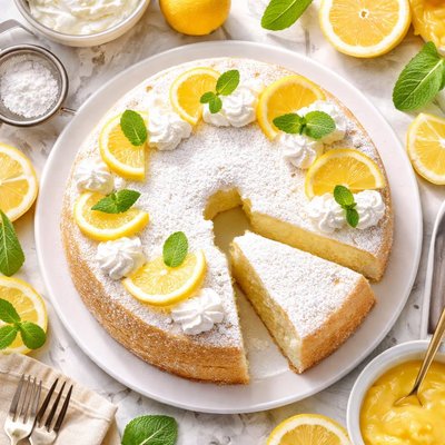 Image of Heavenly Lemon Chiffon Cake