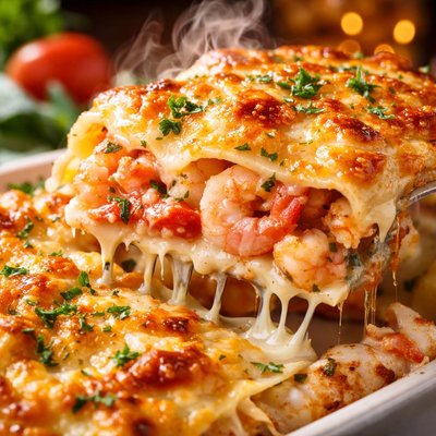 Image of Heavenly Rich Seafood Lasagna