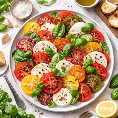 Image of Heirloom Tomato and Mozzarella Salad