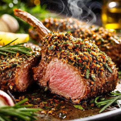 Image of Cordero al Horno con Costra de Hierbas Paleo