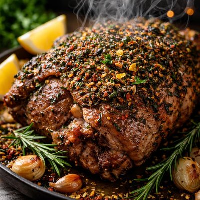 Image of Herb-Crusted Baked Lamb Shoulder