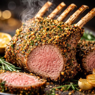 Image of Carré de Cordero con Costra de Hierbas sin Lácteos