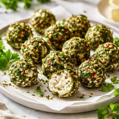 Image of Herb and Garlic Goat Cheese Truffles