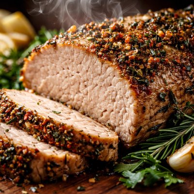 Image of Whole30 Herb and Garlic Roasted Pork Loin