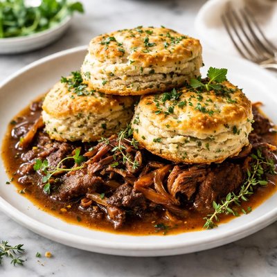 Image of Herb Biscuits on Beef