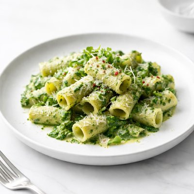 Image of Herb Cheese and Spinach Sauce with Pasta