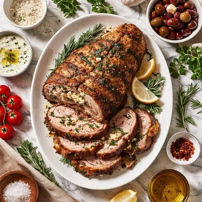 Image of Herb Cheese Boneless Leg of Lamb